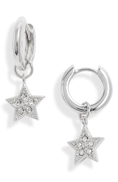 Olivia Burton Celestial Huggie Hoop Earrings In Sterling Silver Or Rose Gold-plated Sterling Silver