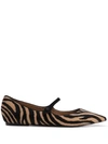 Tabitha Simmons Women's Hermione Zebra Print Ballet Flats In Black