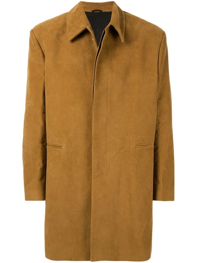 Raf Simons Painting Patch Coat In Brown