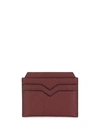 Valextra Logo Cardholder Wallet In Red