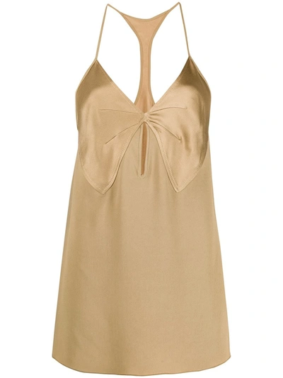 N°21 Bow Detail Sleeveless Top In Neutrals