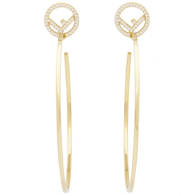 Fendi Gold F Is  Earrings In F089u Gold