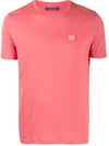 Acne Studios T-shirt Mit Gesicht-patch In Pink