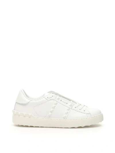Valentino Garavani Rockstud Untitled Sneakers In Bianco Bianco (white)