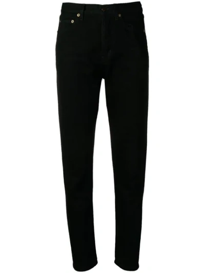 Saint Laurent High-rise Slim-fit Jeans In Black