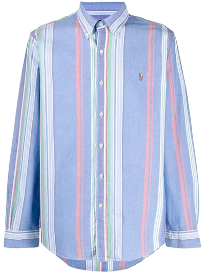 Polo Ralph Lauren Striped Button-down Shirt In Blue