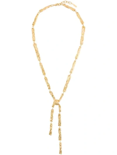 Chloé Hammered Pendant Necklace In Gold
