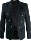 Balmain Open-front Blazer In Blue