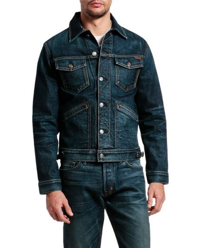 Tom Ford Men's Denim Jacket In Blue