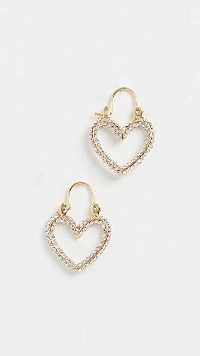 Luv Aj The Pave Mini Heartbreaker Hoops In Gold