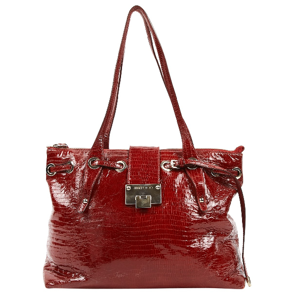 Pre-Owned Jimmy Choo Red Patent Leather Handbag | ModeSens