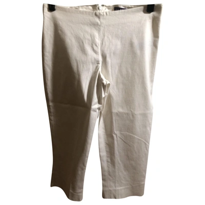 Pre-owned Ralph Lauren Large Trousers In White