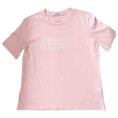 Pre-owned Calvin Klein Pink Cotton Top