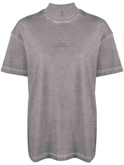 A-cold-wall* Worn-out Effect Logo T-shirt In Grey