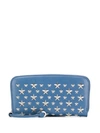 Jimmy Choo Filipa Star-studded Long Wallet In Blue