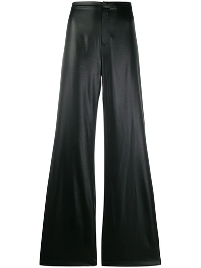 Alexander Wang T Coated Flared Trousers In Black
