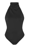 Cushnie High Neck Sleeveless Bodysuit In Black