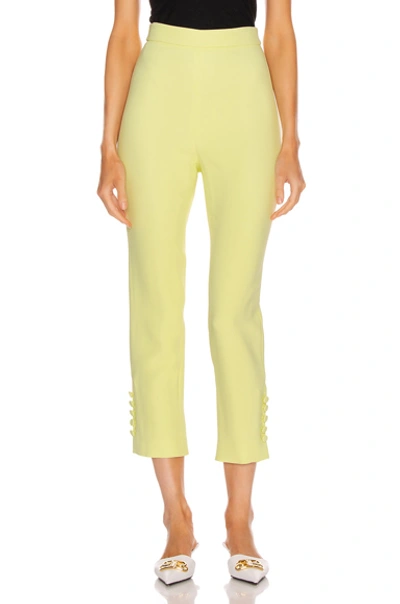 Cushnie High Waisted Cropped Pant In Celery