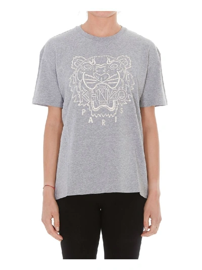 Kenzo Capsule Expedition Tiger T- Shirt In Grey