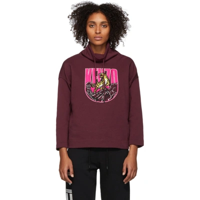 Kenzo Tiger Mountain Capsule Expedition Sweatshirt In Bordeaux