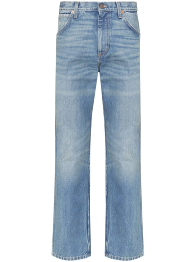 Gucci Faded Straight-leg Jeans In Blue
