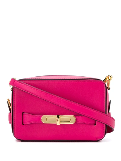 Alexander Mcqueen The Myth Fuchsia Leather Shoulder Bag In Red