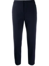 Chloé Cropped Straight-leg Trousers In Blue