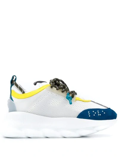 Versace Chain Reaction Sneakers In White