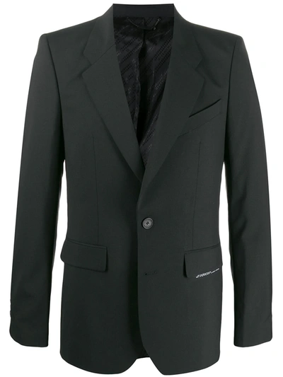 Givenchy Label Patch Fitted Blazer In Black