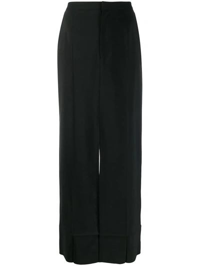 Mm6 Maison Margiela High-waist Front Slit Skirt In Black