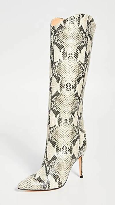 Schutz Maryana Tall Boots In Natural Snake