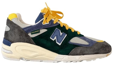 Pre-owned New Balance 990v2 Aime Leon Dore Life In The Balance In  Grey/green-blue | ModeSens
