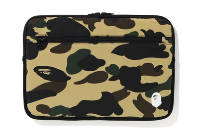 Pre-owned Bape  1st Camo Pc Case (13in) Yellow