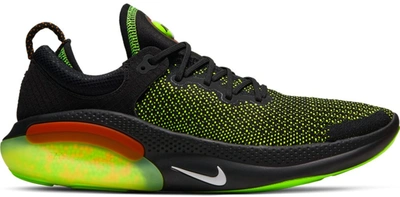 Pre-owned Nike  Joyride Run Flyknit Electric Green In Black/electric Green-kumquat