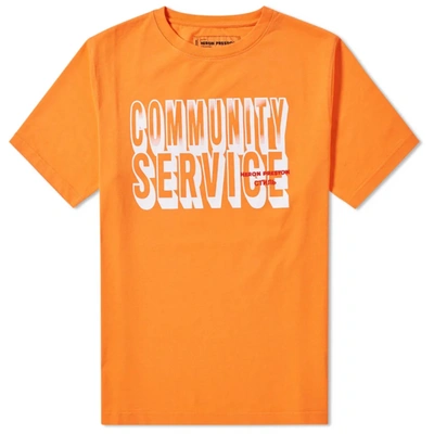 Pre-owned Heron Preston  Community Service Jersone T-shirt Orange