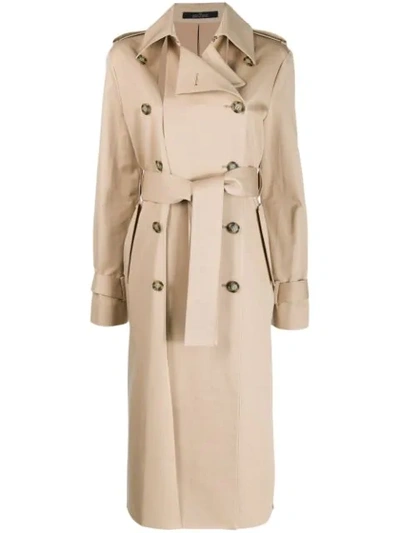 Rokh Double Breasted Trench Coat In 72 Beige
