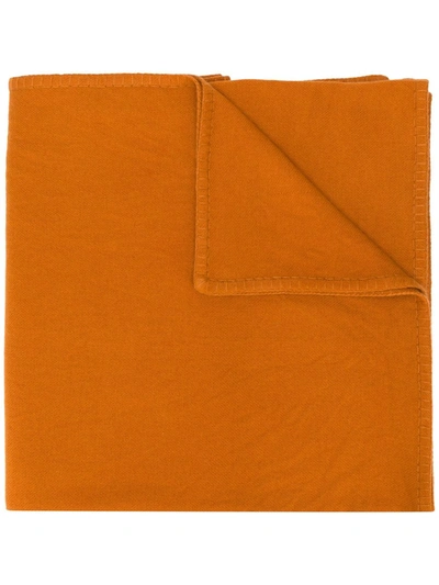 Denis Colomb Stitch Edge Scarf In Orange