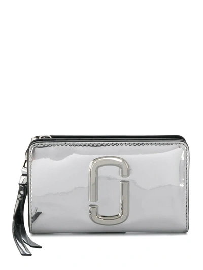 Marc Jacobs The Snapshot Mirrored Compact Wallet In Silver