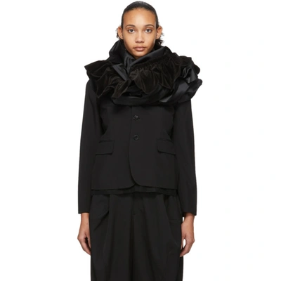 Comme Des Garçons Comme Des Garçons Comme Des Garcons Comme Des Garcons Black Rose Ruffle Blazer In 1 Black/blk