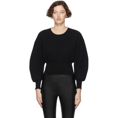 Alexander Wang Wool Blend Knit Sweater In 001 Black