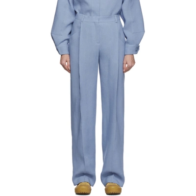 Jacquemus Le Pantalon Loya Pants In Blue In Light Blue