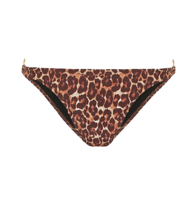 Tropic Of C Lira Leopard-print Bikini Bottoms In Brown