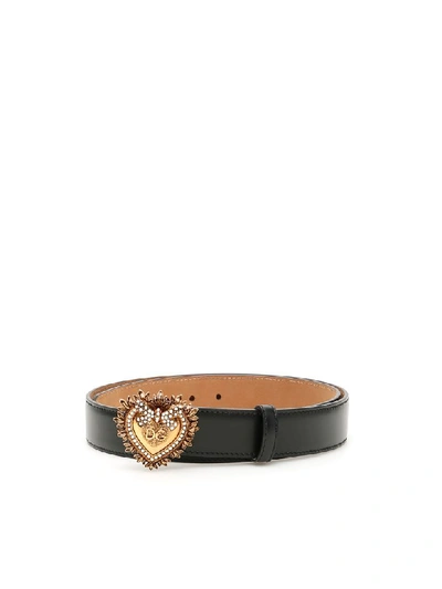 Dolce & Gabbana Devotion Belt In Black