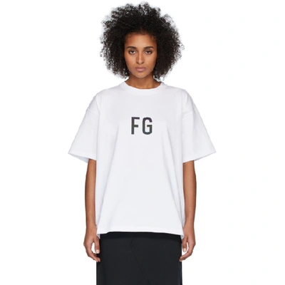 Fear Of God White Fg T-shirt In 100 White