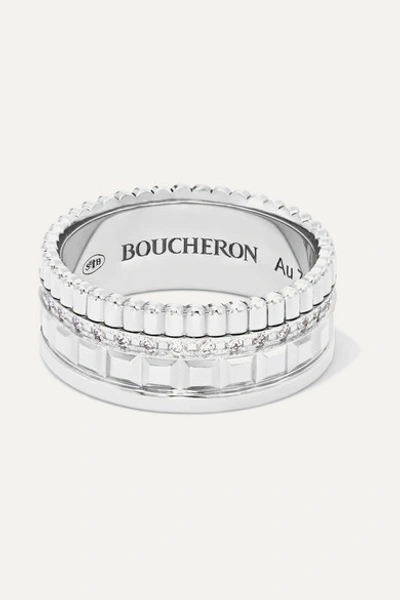Boucheron Quatre Radiant Edition Small 18-karat White Gold Diamond Ring