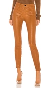 J Brand L8001 Leather Mid Rise Skinny Pant In Eclair