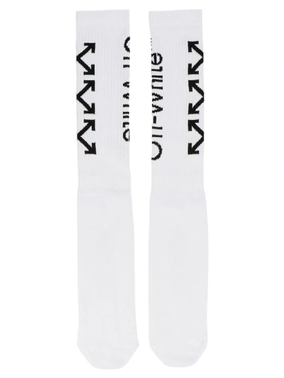 Off-white Diag Socks In Bianco