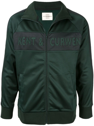 Kent & Curwen Funnel-neck Logo Jacket In Green