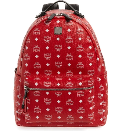 Mcm Stark Visetos Backpack In White