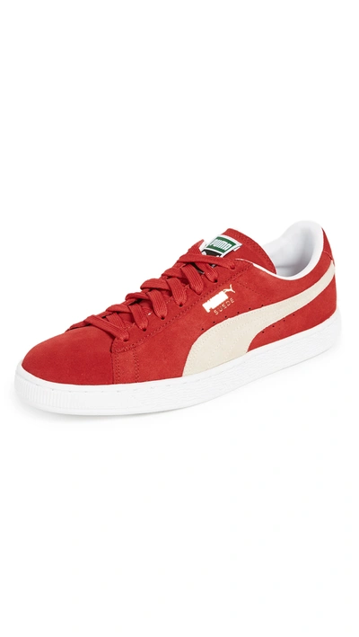 Puma Men's Suede Classic Casual Sneakers From Finish Line In Red